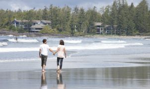 couple hanging over hands
