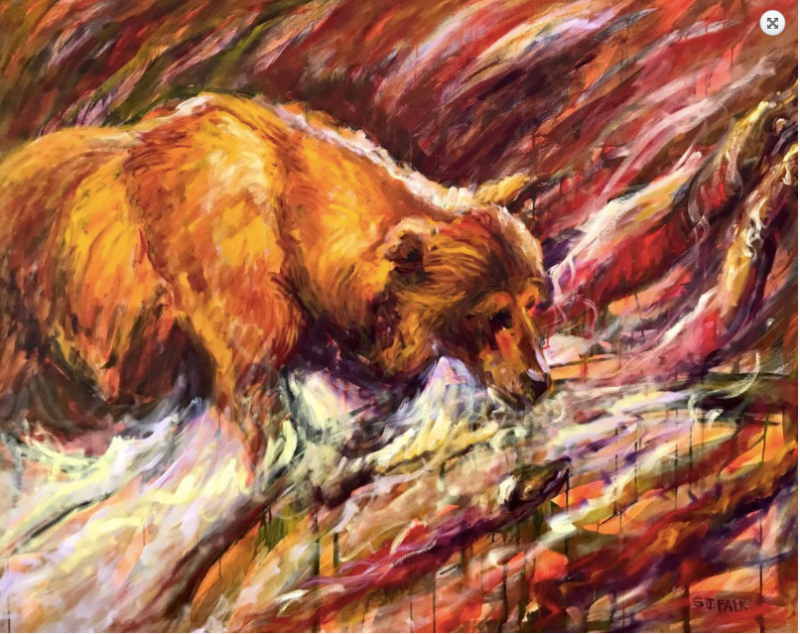 Bear-with-Red-Fish-48-X-60 Bear-with-Red-Fish-48-X-60