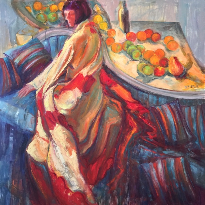 Kimono-Cezanne-Size-48”-x-48”-Oil-on-canvas Kimono-Cezanne-Size-48”-x-48”-Oil-on-canvas