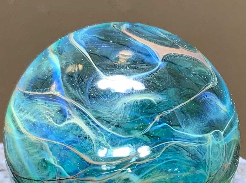 Laqua2-blown-glass-sphere-Flow-Studio-Designs-Diane-Brinton Laqua2-blown-glass-sphere-Flow-Studio-Designs-Diane-Brinton