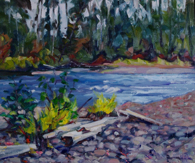 Campsite-on-Klondike-River-20-x-24-Oil-on-Panel Campsite-on-Klondike-River-20-x-24-Oil-on-Panel