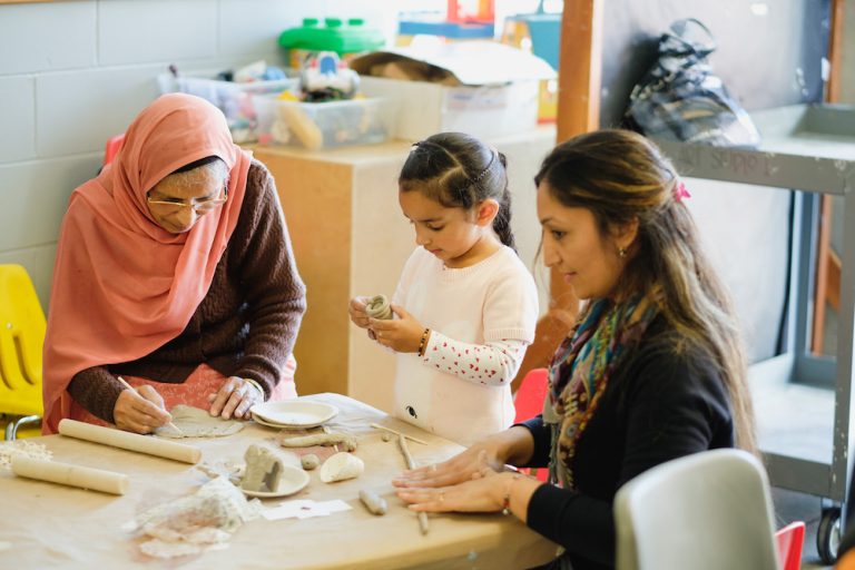 Intergenerational artmaking at a Family Sunday. Photo by Pardeep Singh. Intergenerational artmaking at a Family Sunday. Photo by Pardeep Singh.