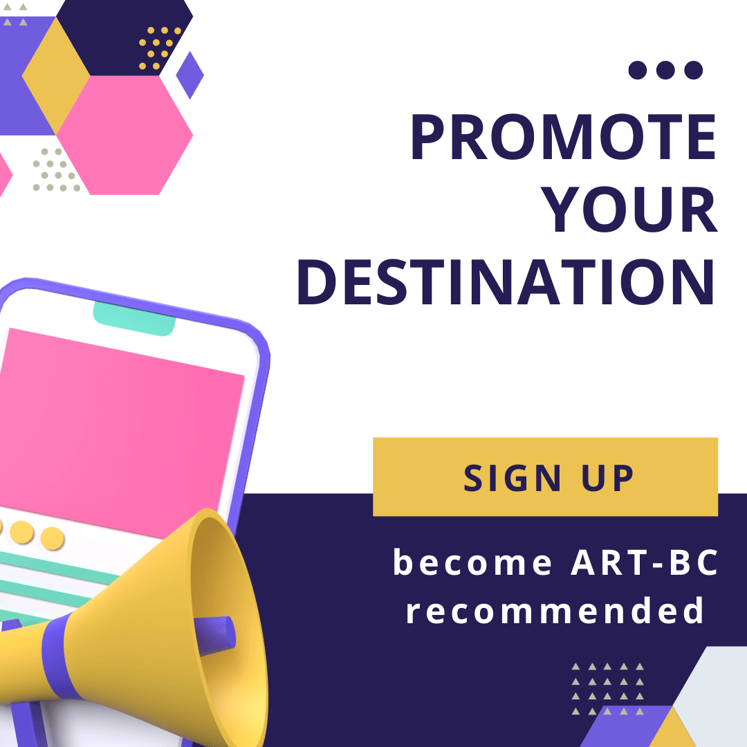 promote your destination - sign up become art bc recommended