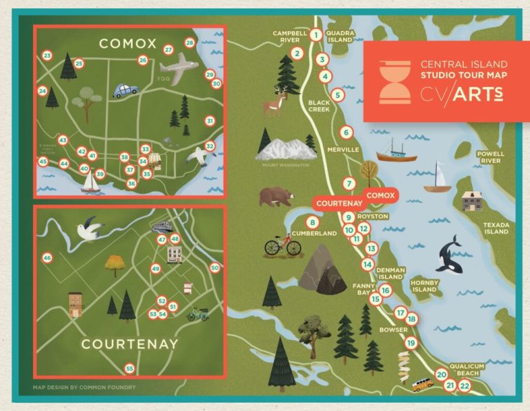 central island studio tour map 768x596