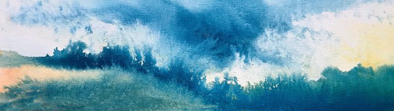 watercolour fields and clouds 768x218
